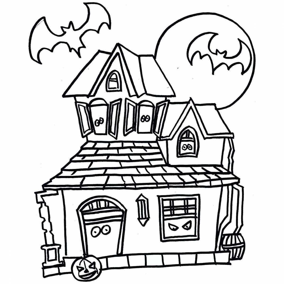Glamorous house coloring book for kids