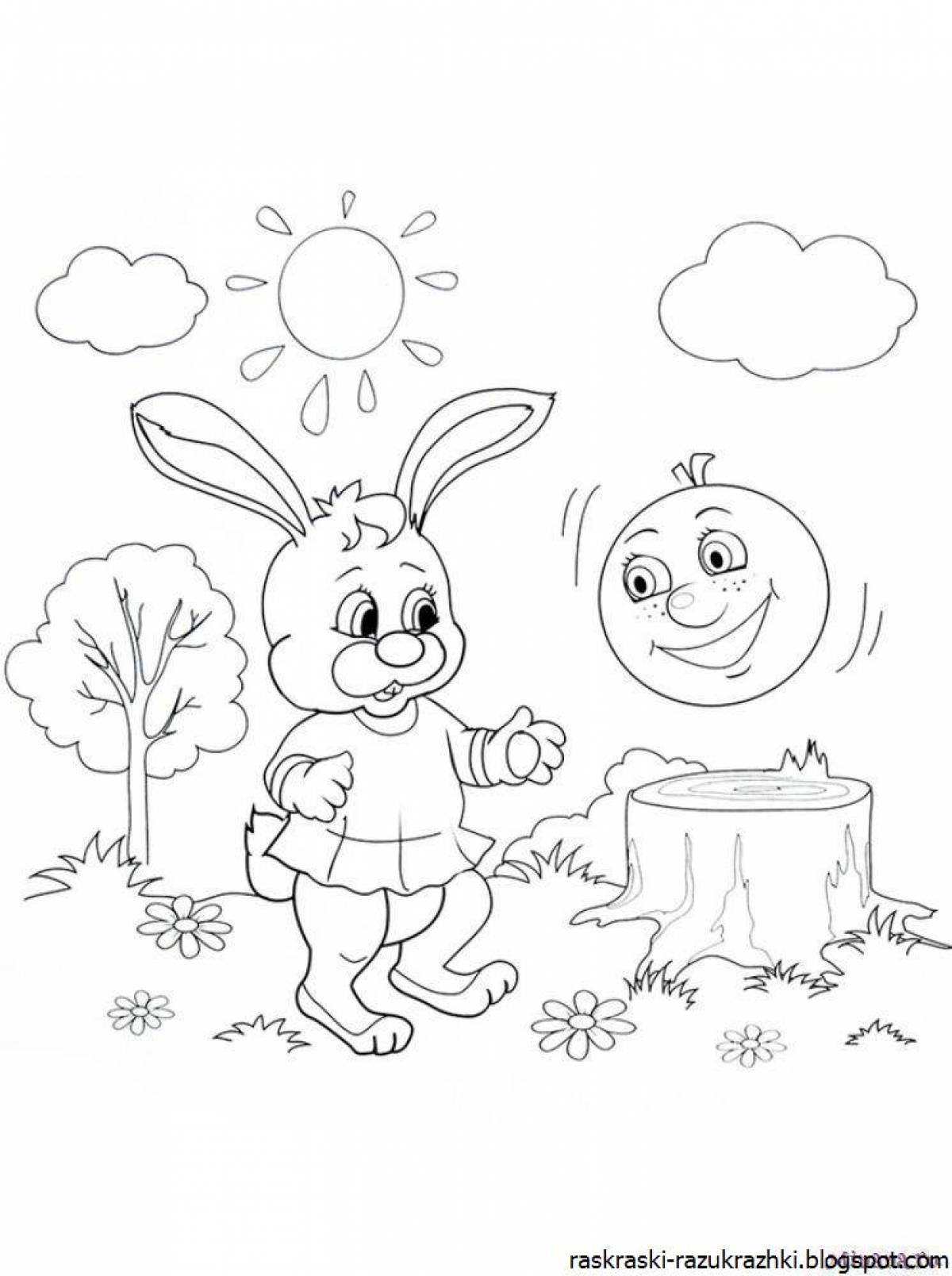 Amazing kolobok coloring pages for kids