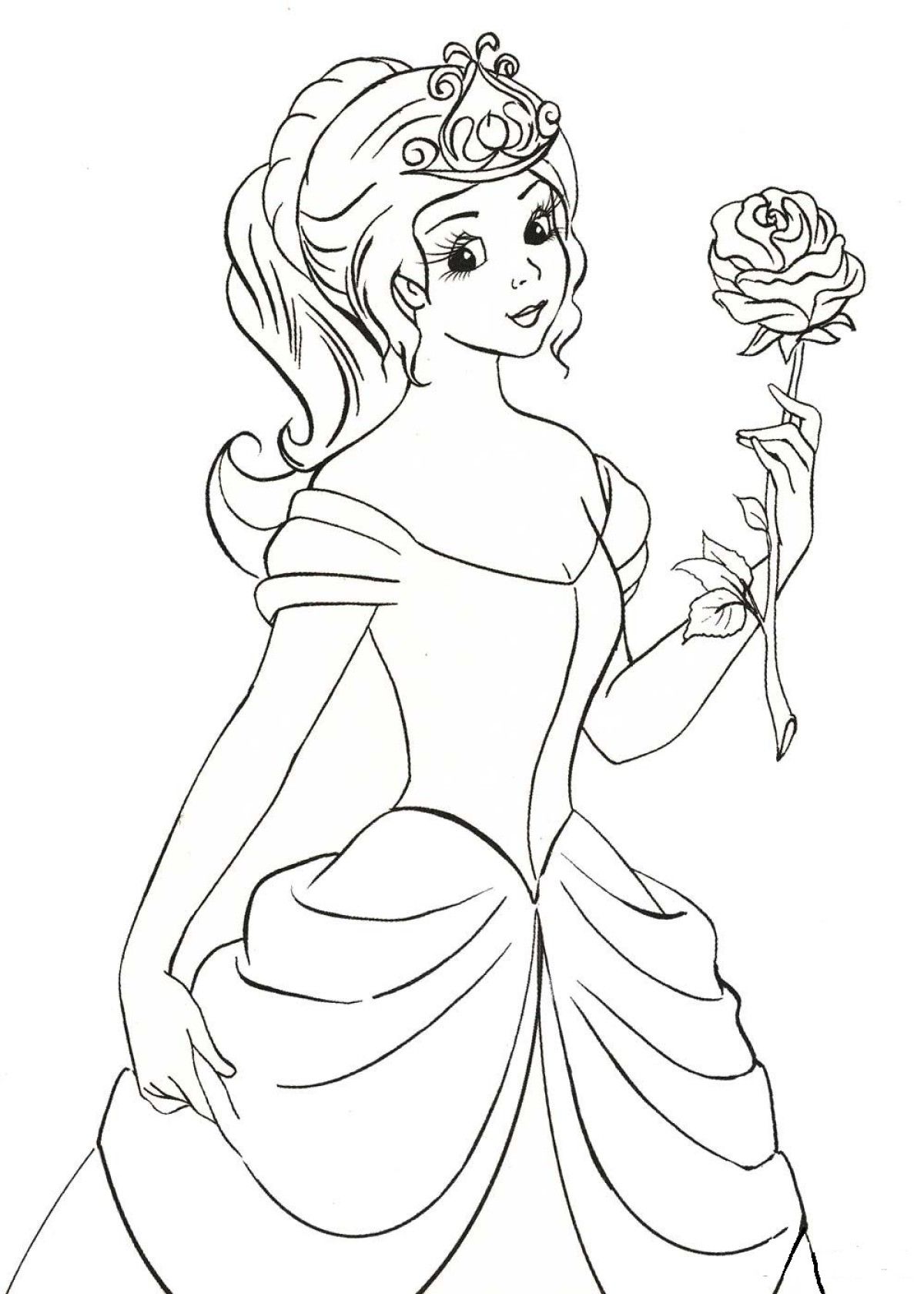 Royal coloring for girls princess