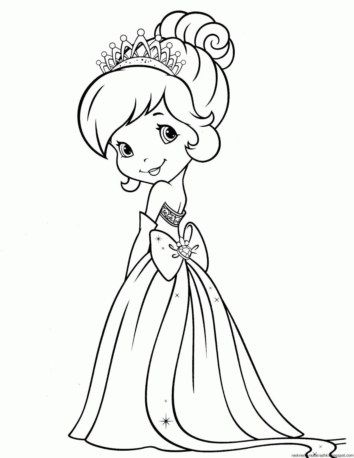 Раскраска для девочек принцессы #1