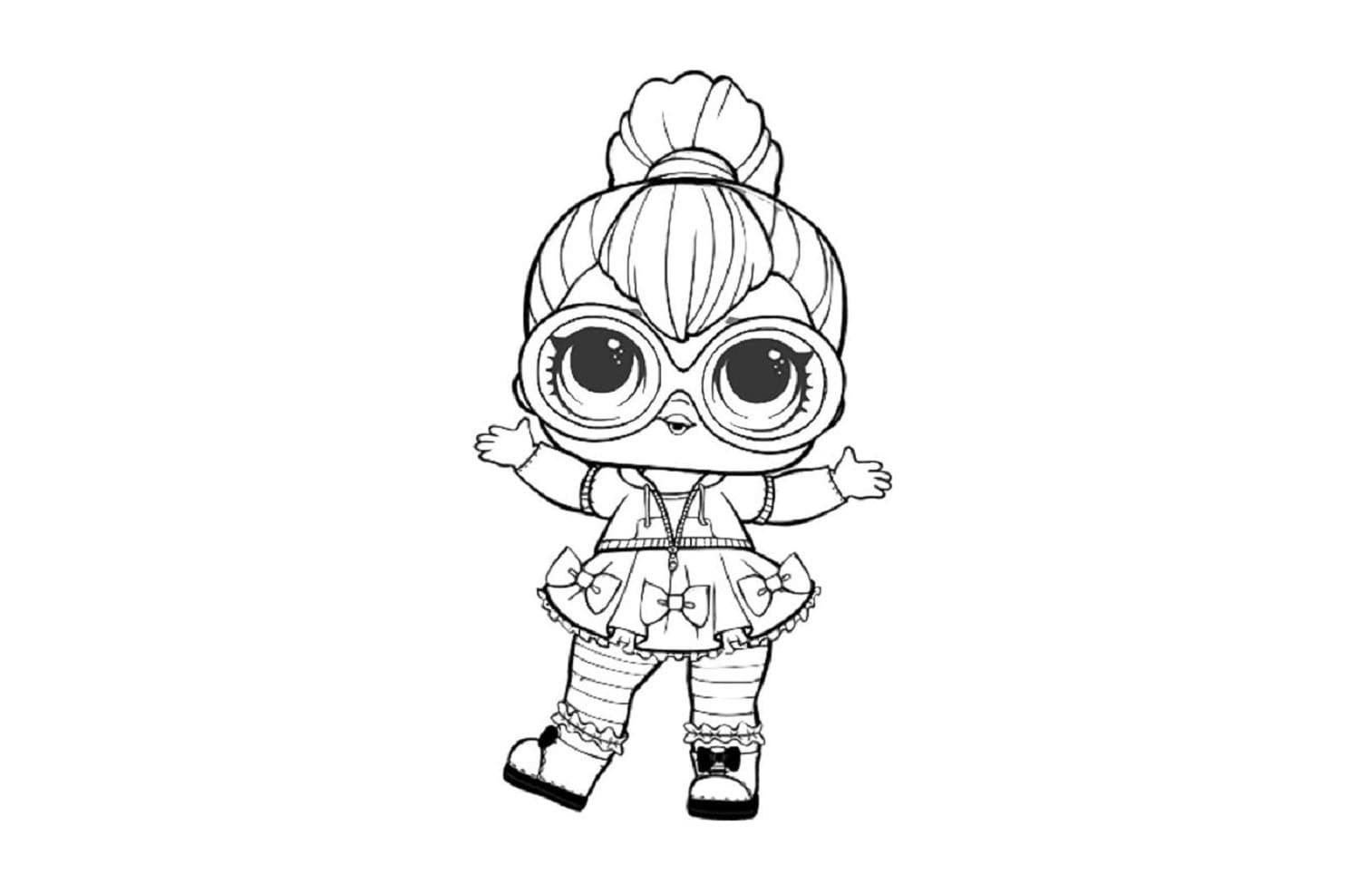 Dazzling lol coloring doll