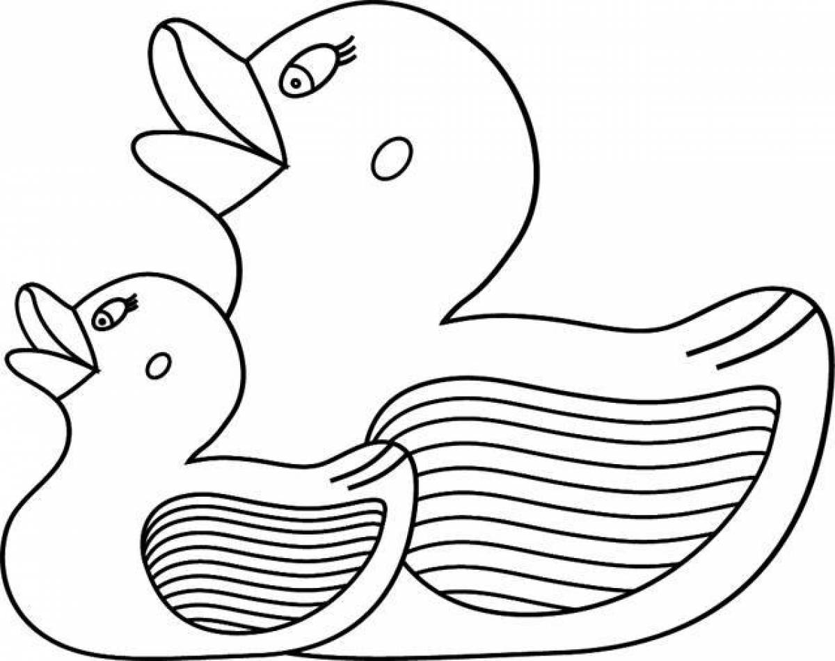 Раскраска забавная утка лалафан