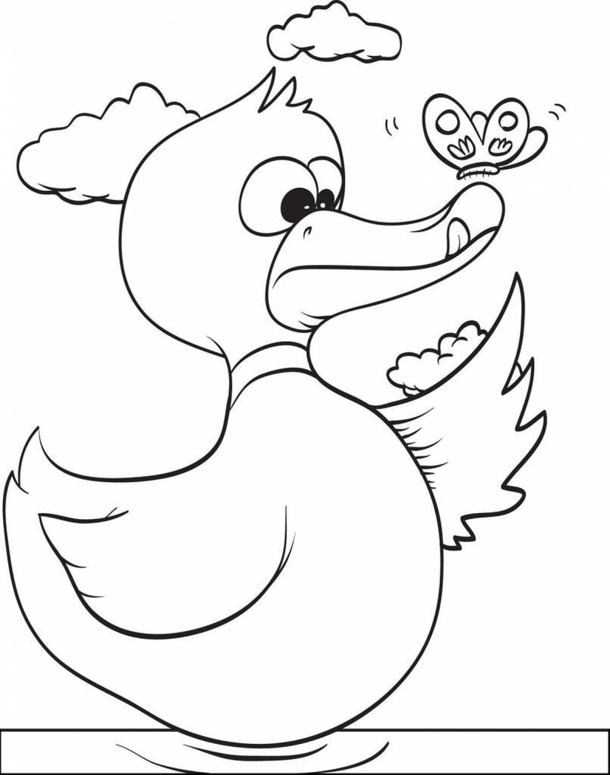 Lalafan duck coloring page