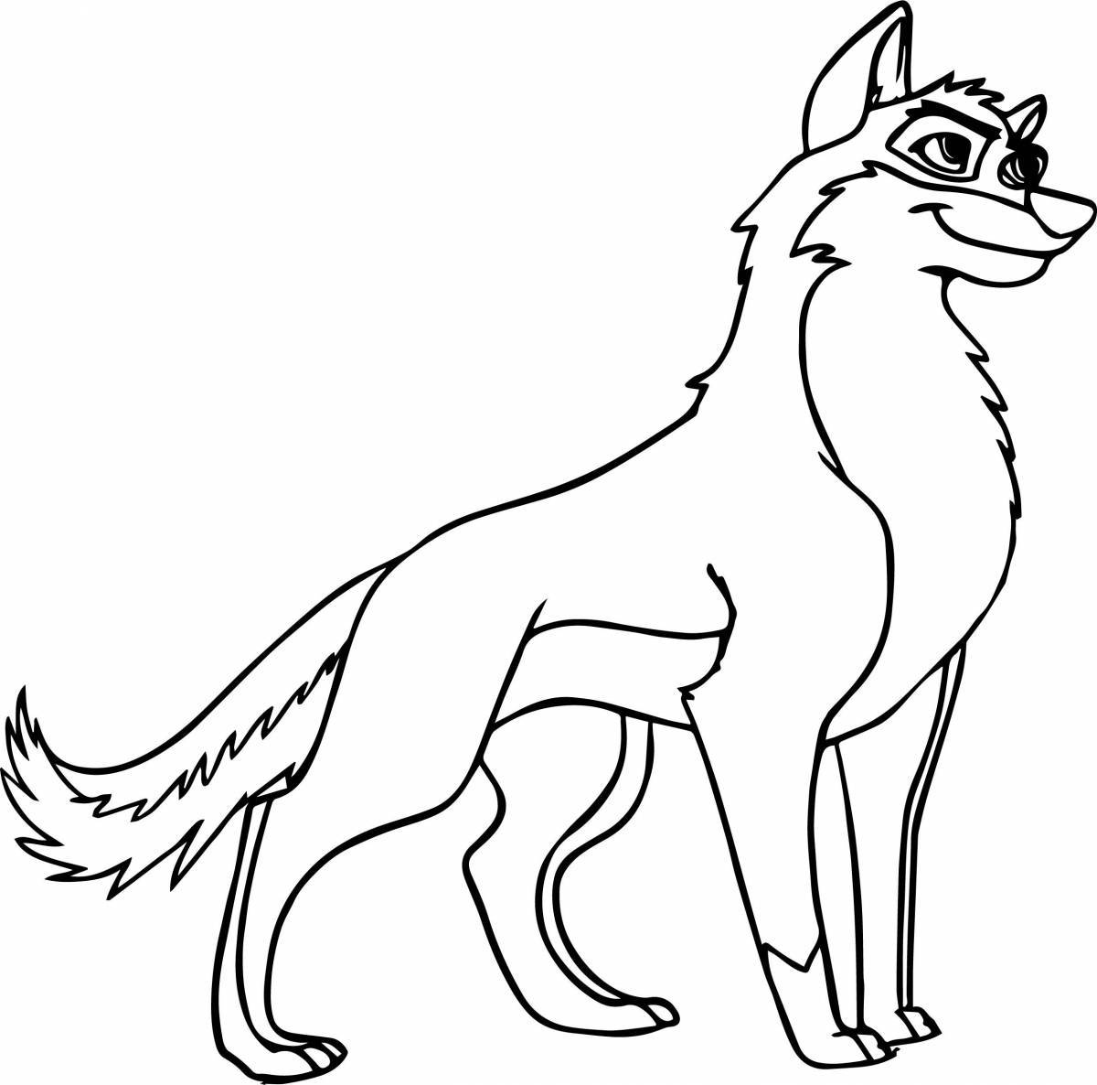 Great wolf coloring book for kids