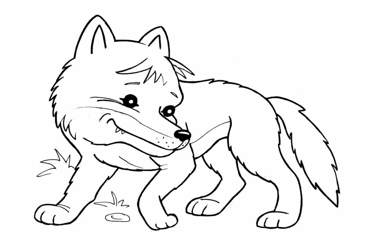 Wonderful wolf coloring book for kids