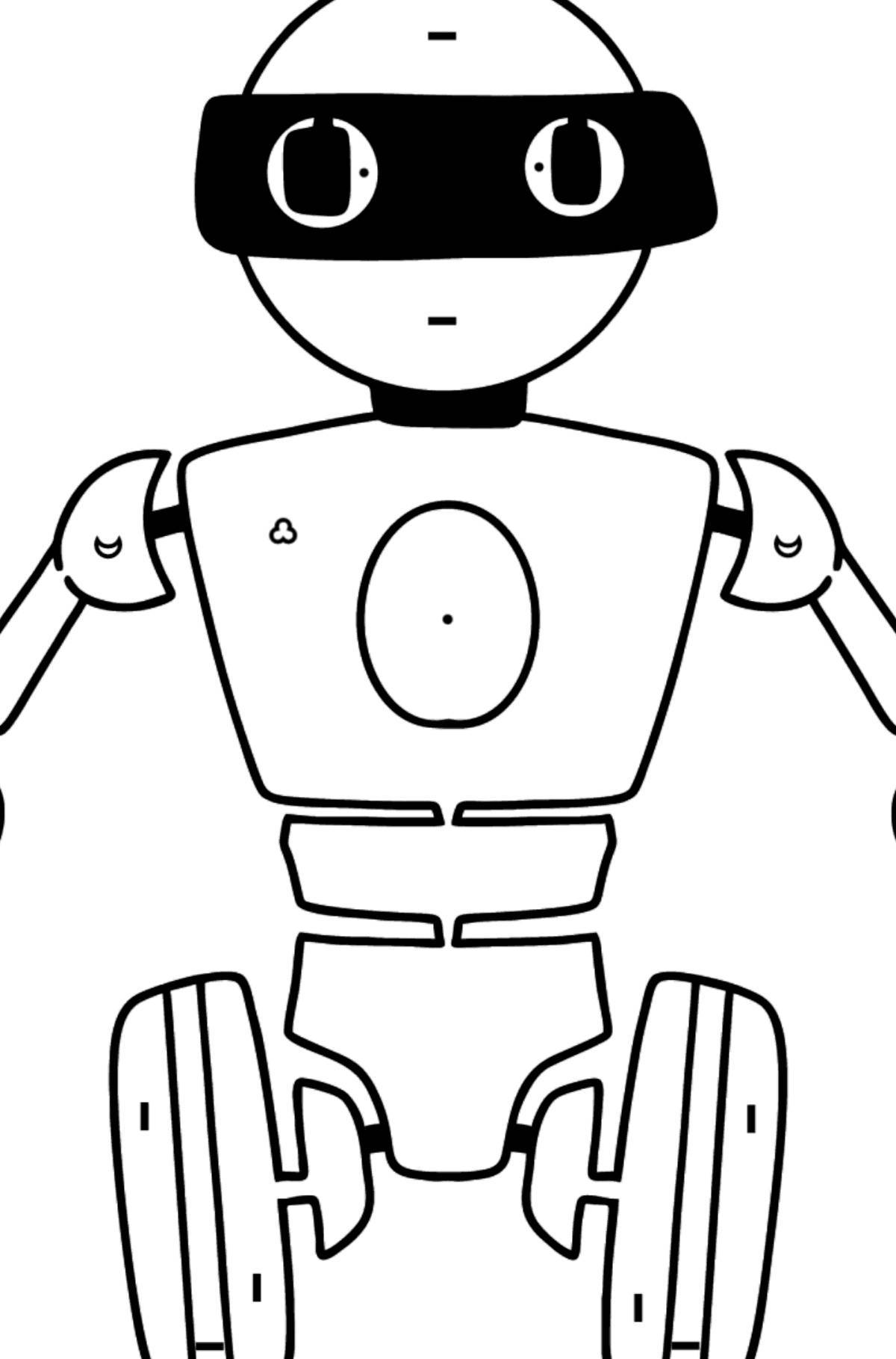 Fun robot coloring book for kids