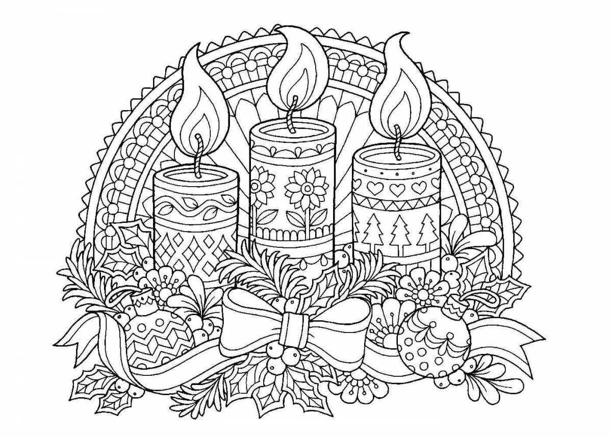 A fascinating anti-stress Christmas coloring book
