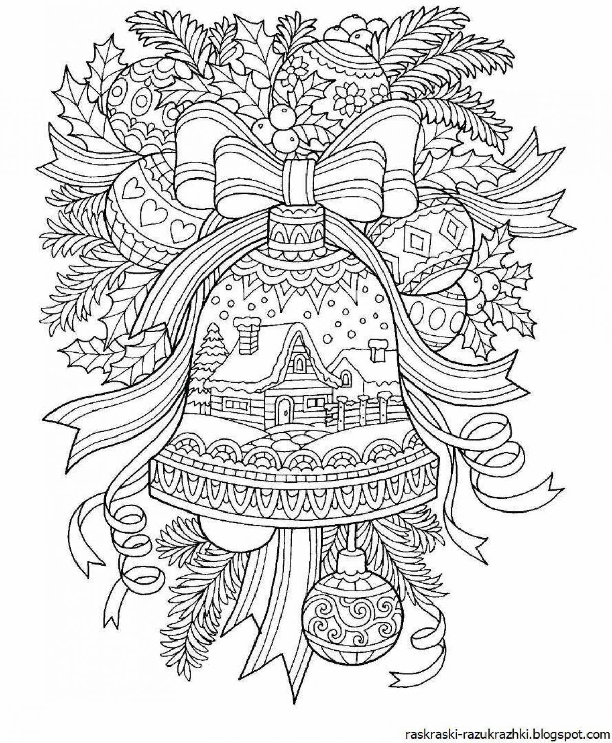 Shrill anti-stress Christmas coloring book