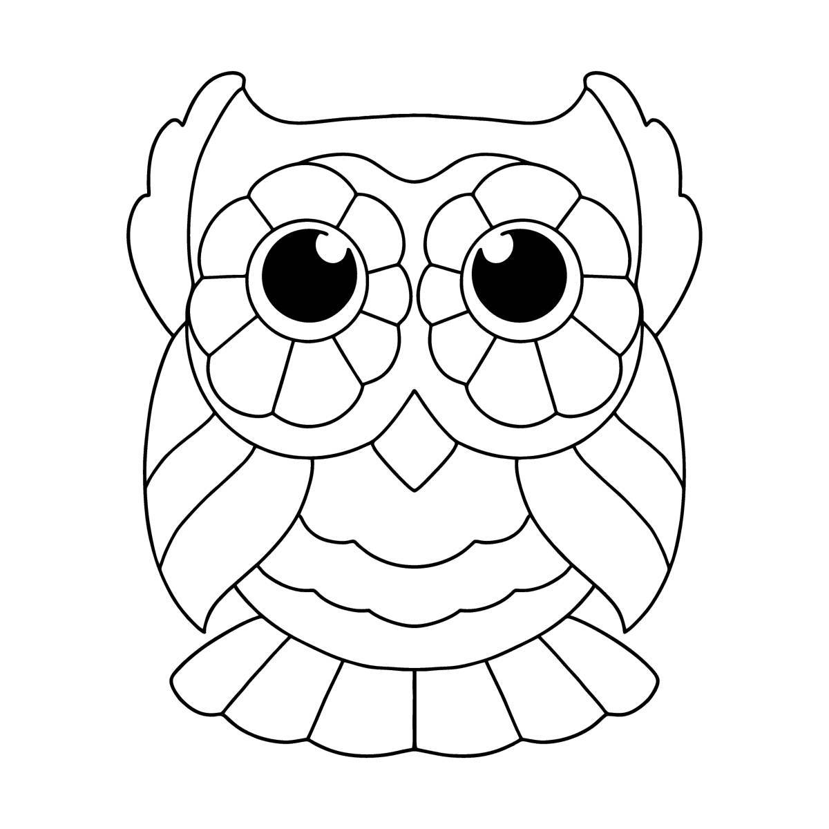Joyful owl coloring book for kids
