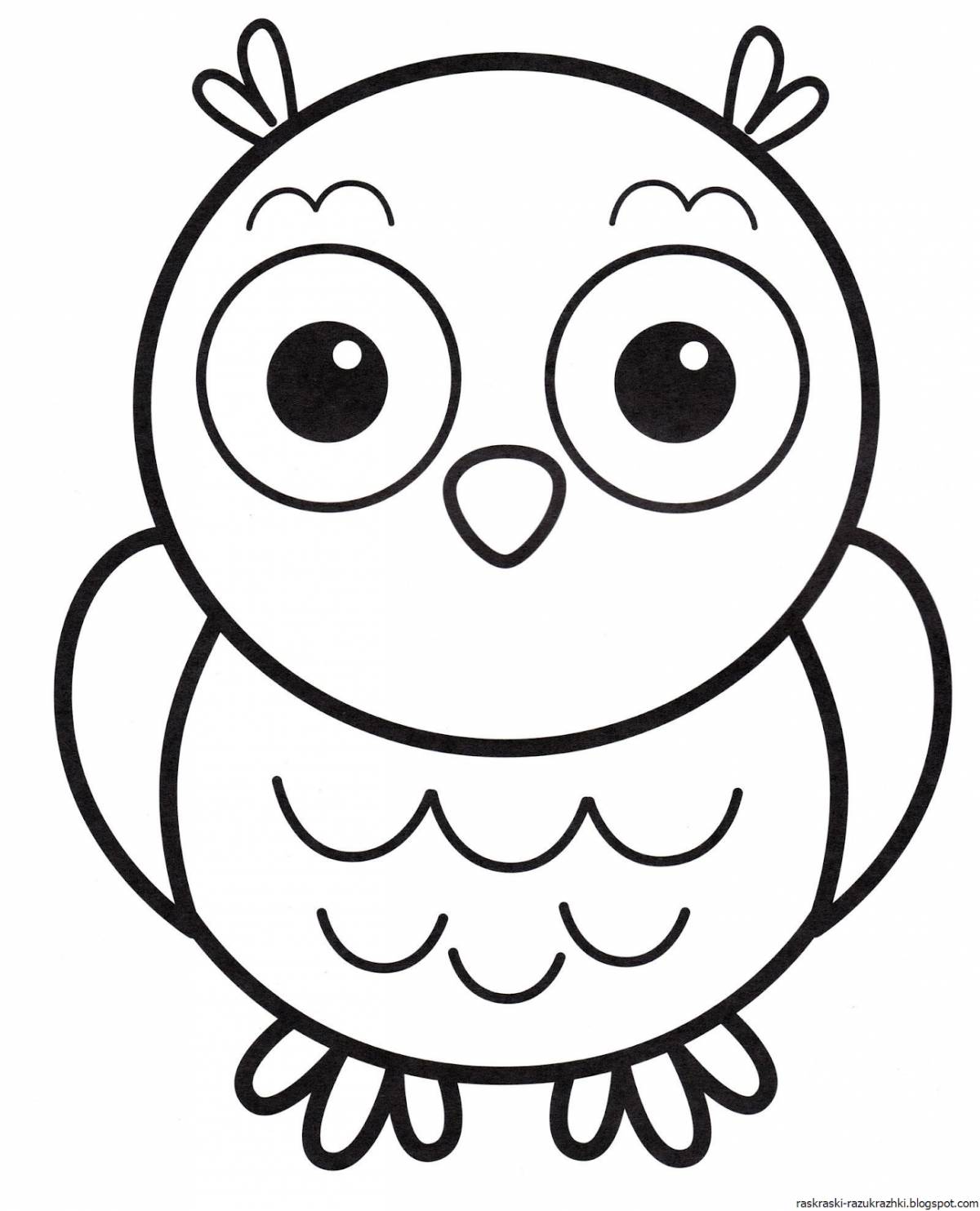 Cute owl coloring pages for kids