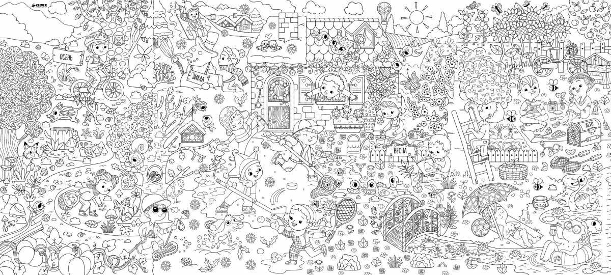 Large ornate coloring page