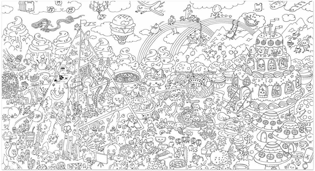 Large creative coloring book