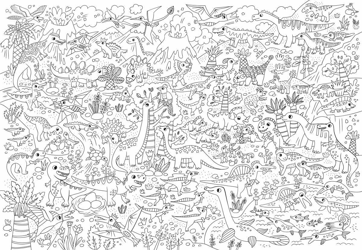 Playful coloring big page