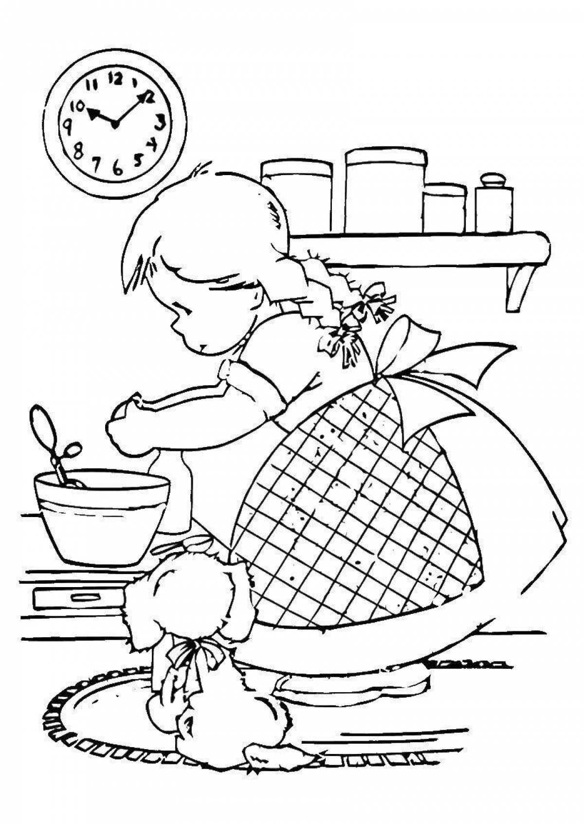 Детский рисунок домашние обязанности