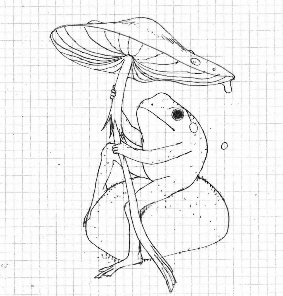 Рисунки в скетчбук лягушки