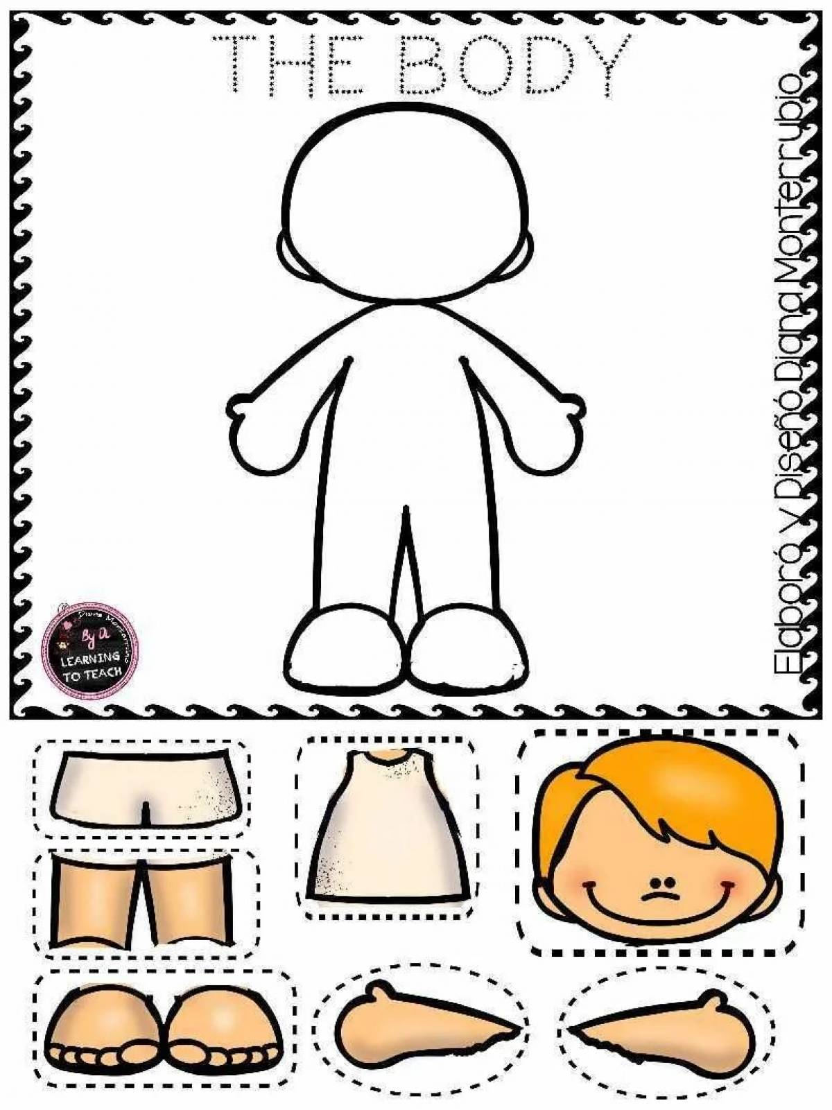 Body activities. Аппликация части тела дошкольнику. Parts of the body поделка для детей. Поделки на тему части тела для детей. Аппликация на тему части тела для дошкольников.