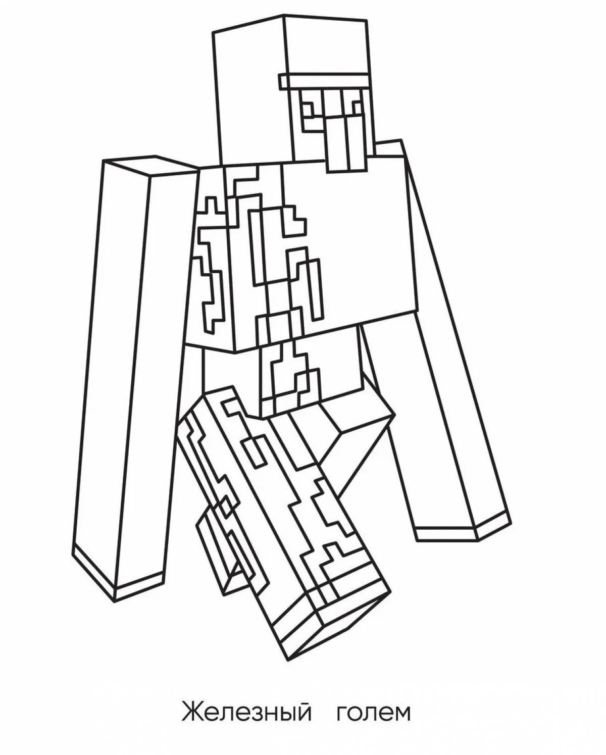Раскраска Майнкрафт для мальчиков распечатать бесплатно | Скачать картинки разукрашки Minecraft