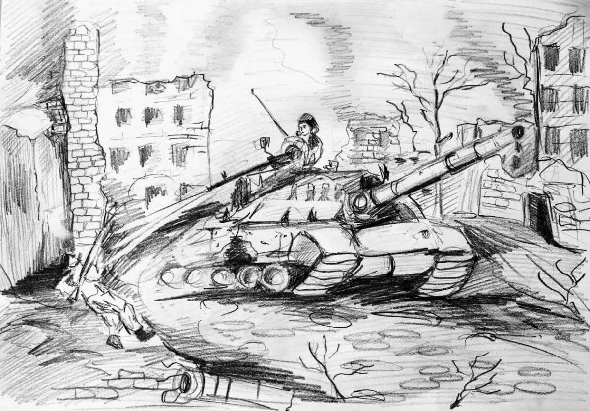 The triumphant liberation of the city from the Nazis