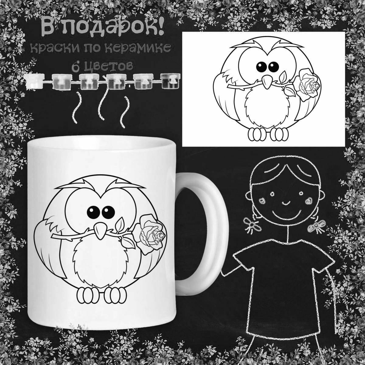 Fun coloring mug for students