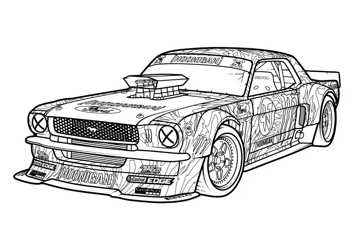 Coloring book shining cars