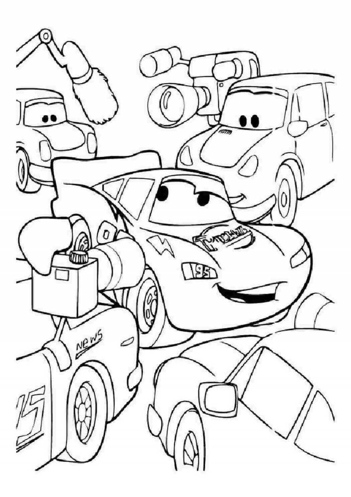 Macqueen's amusing car coloring pages