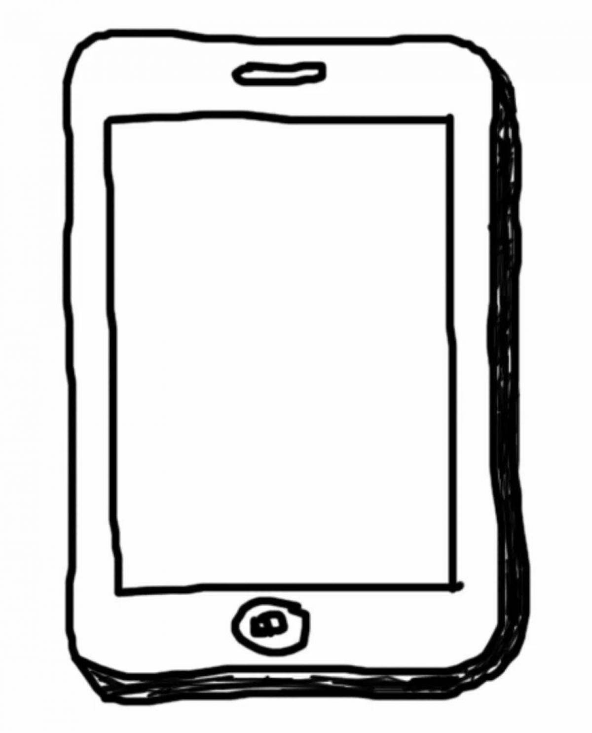 Creative phones and tablets coloring book