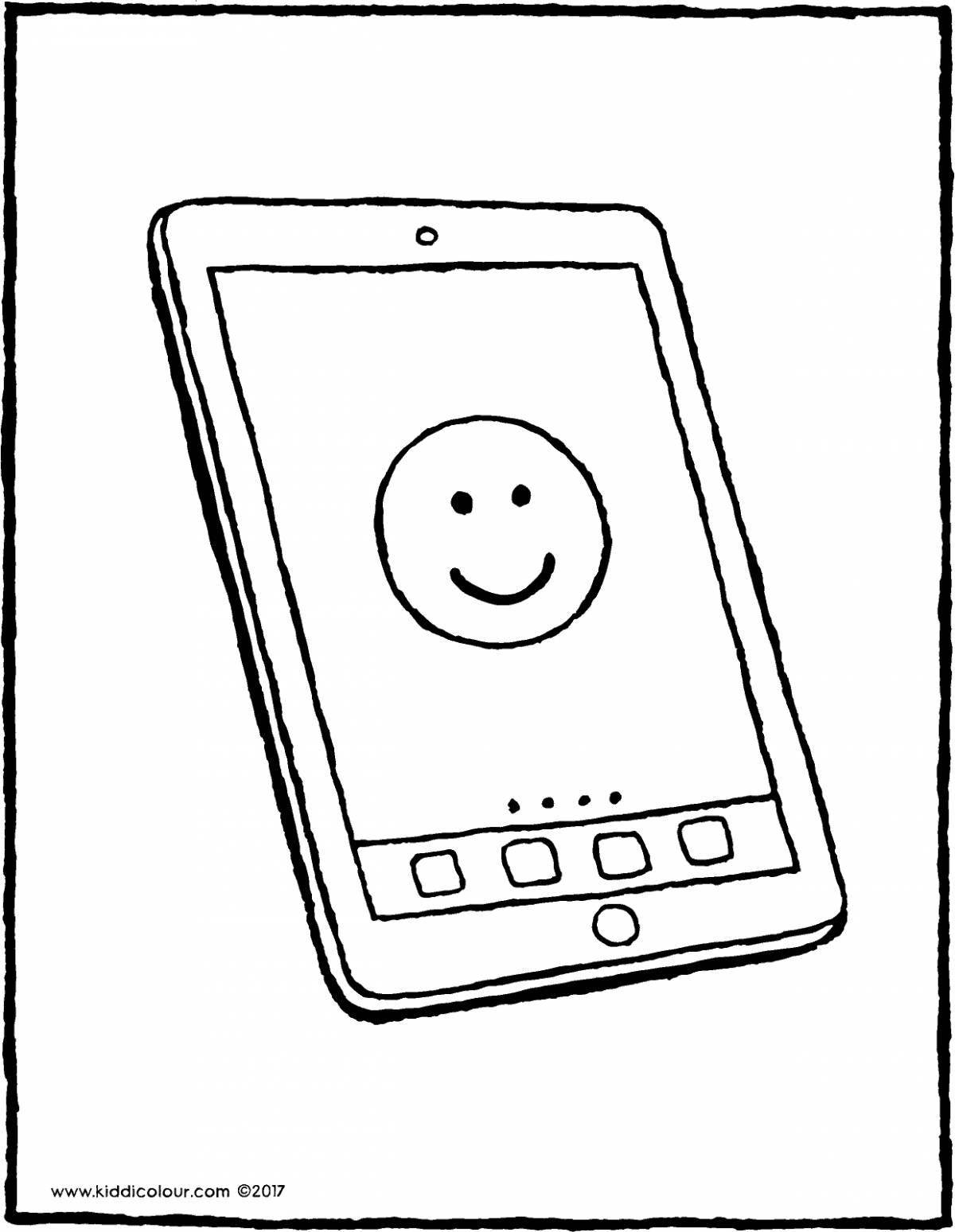 Coloring pages unusual phones and tablets