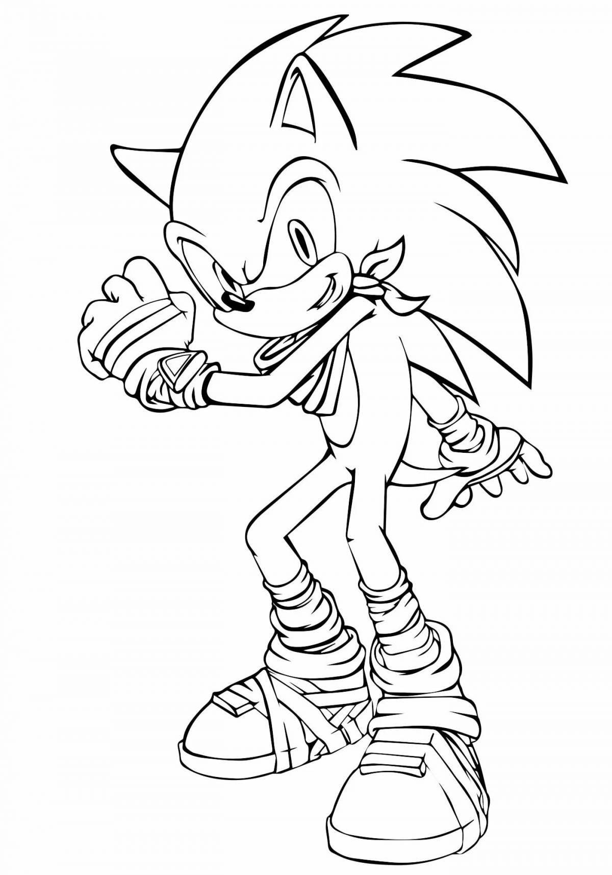Radiant coloring page sonic new