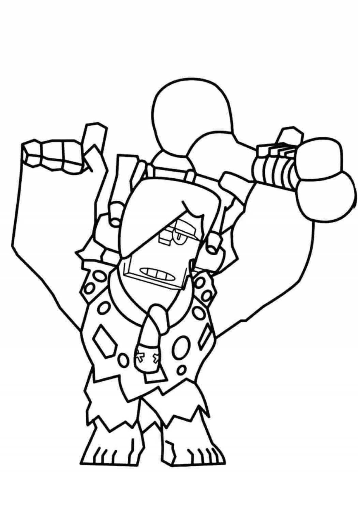 Radiant coloring page mega box в brawl stars