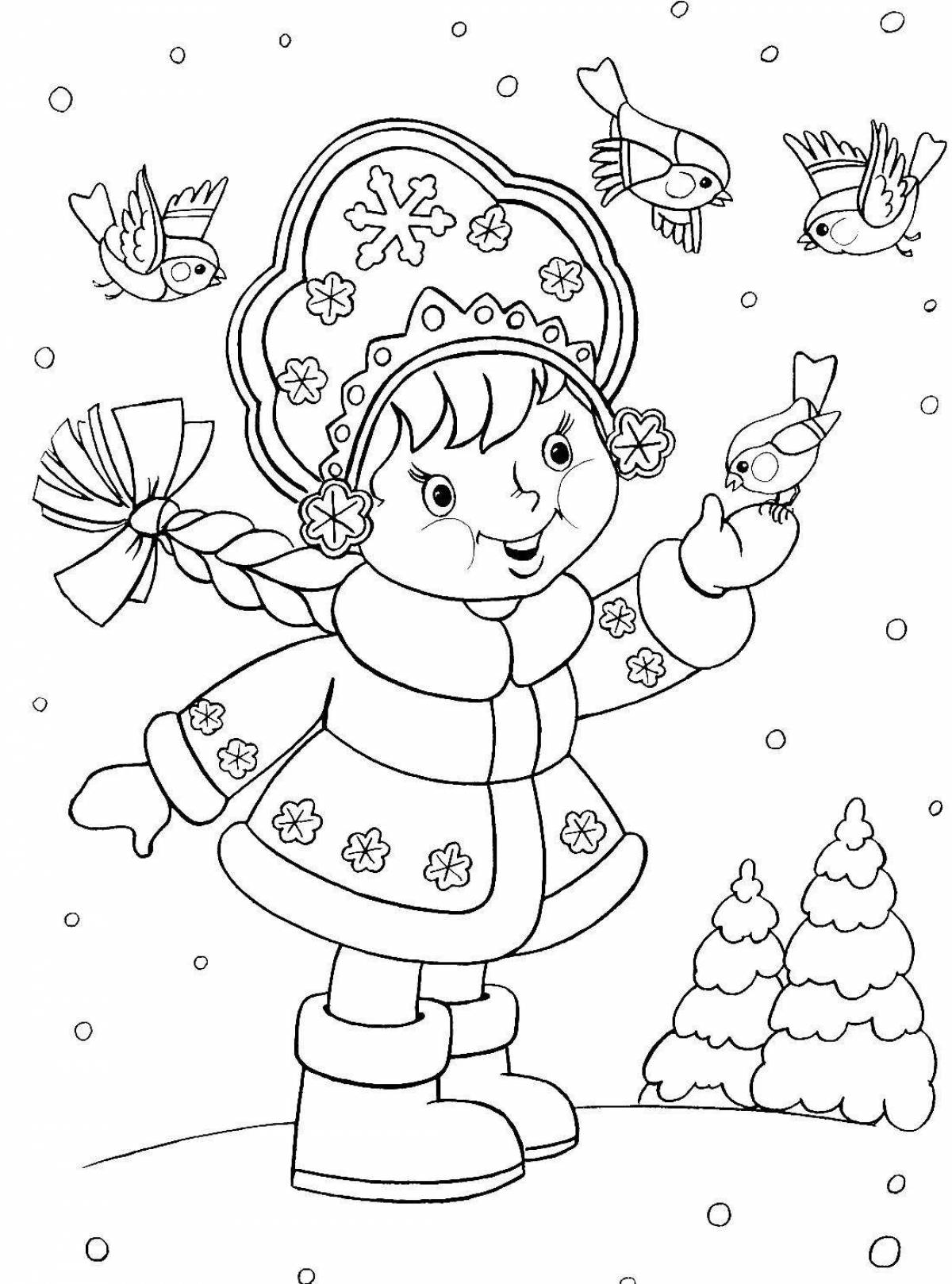 Adorable Christmas coloring book for preschoolers