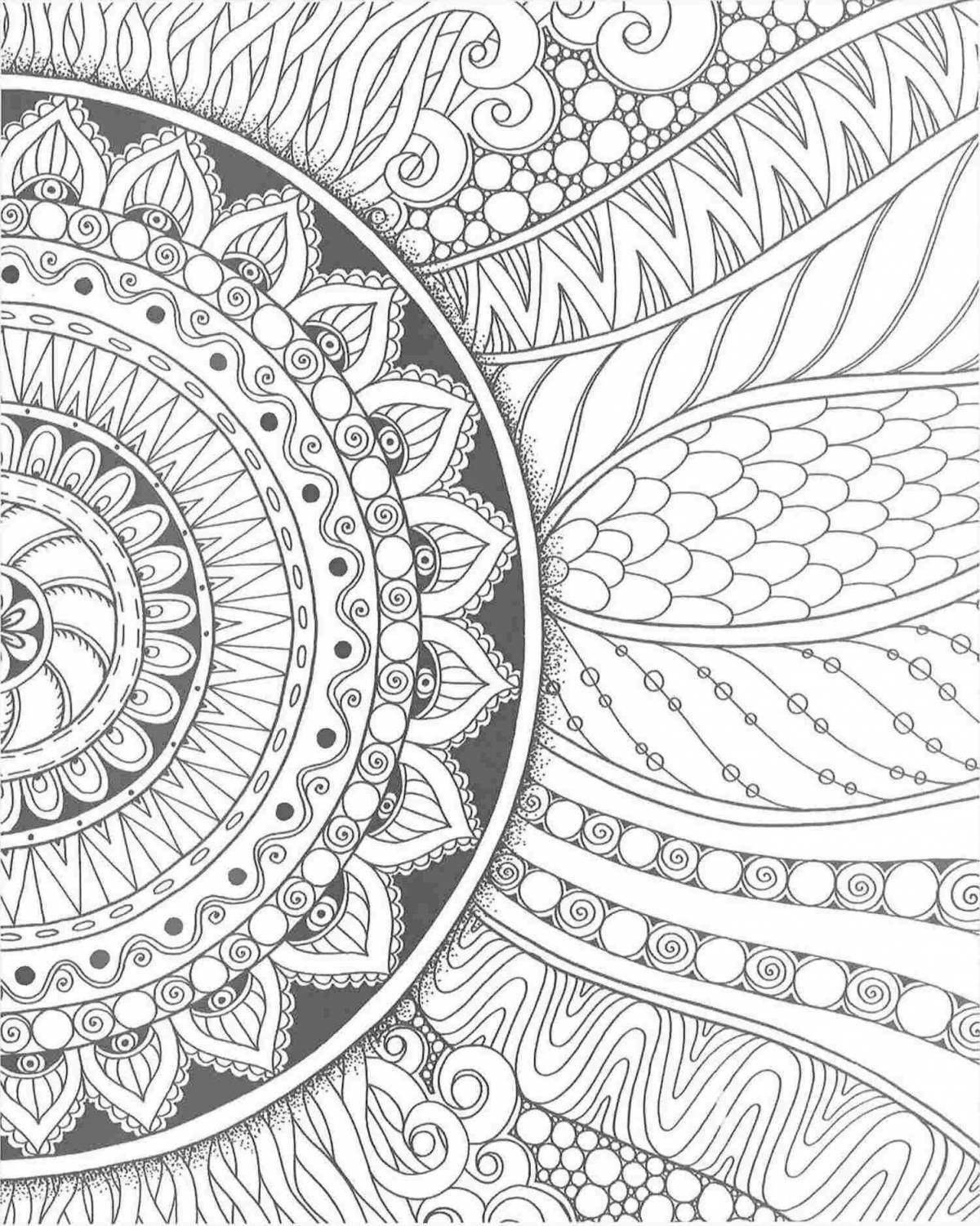 Soothing meditation coloring book