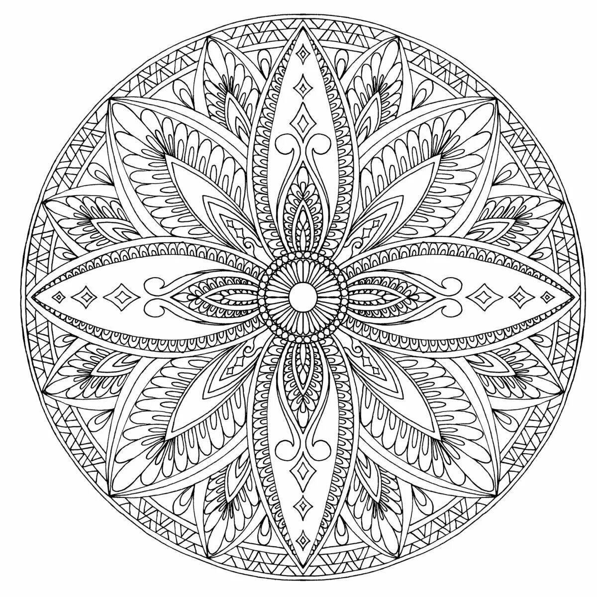 Serene meditation coloring book