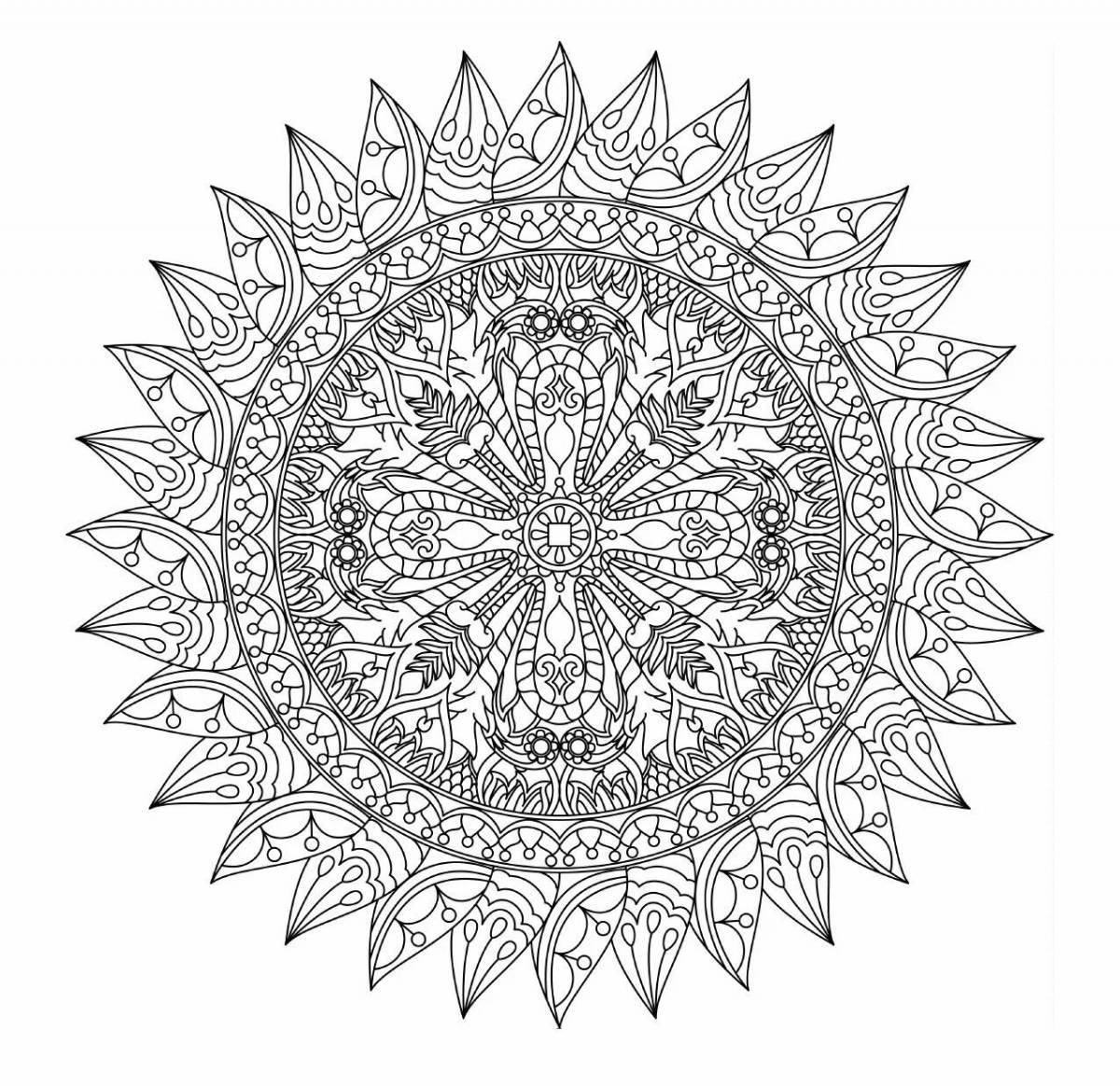 Relaxing meditation coloring book