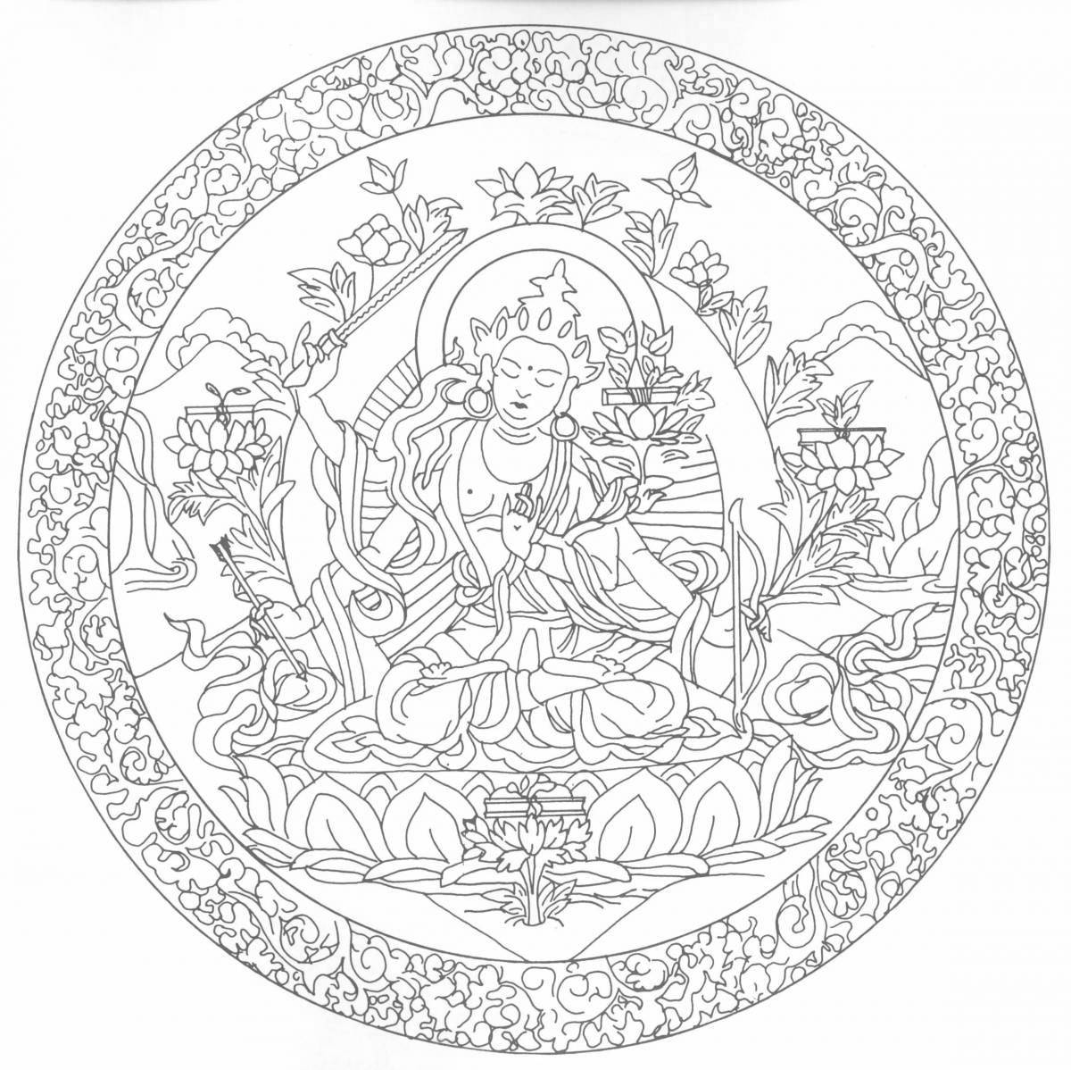 Peaceful meditation coloring book