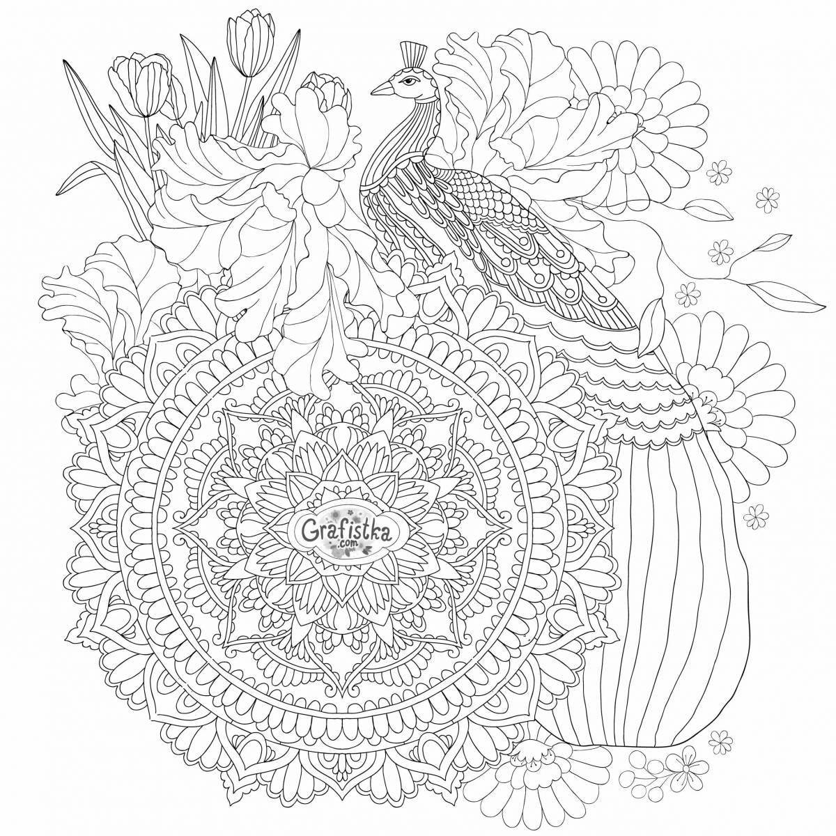 Calm meditation coloring book