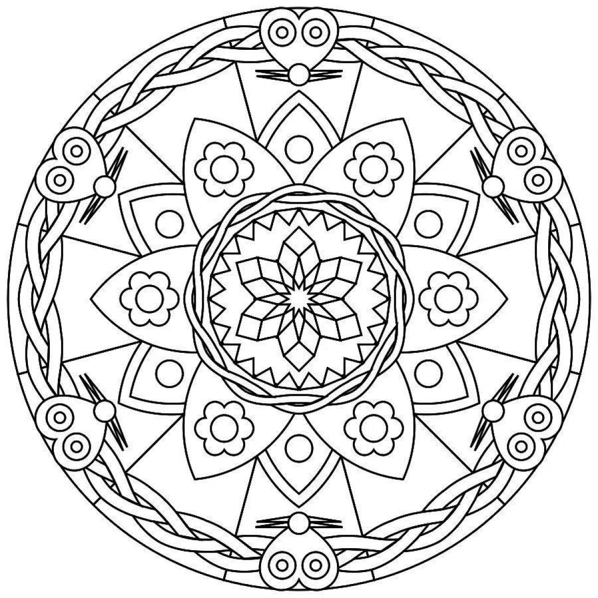 Colorful meditation coloring book