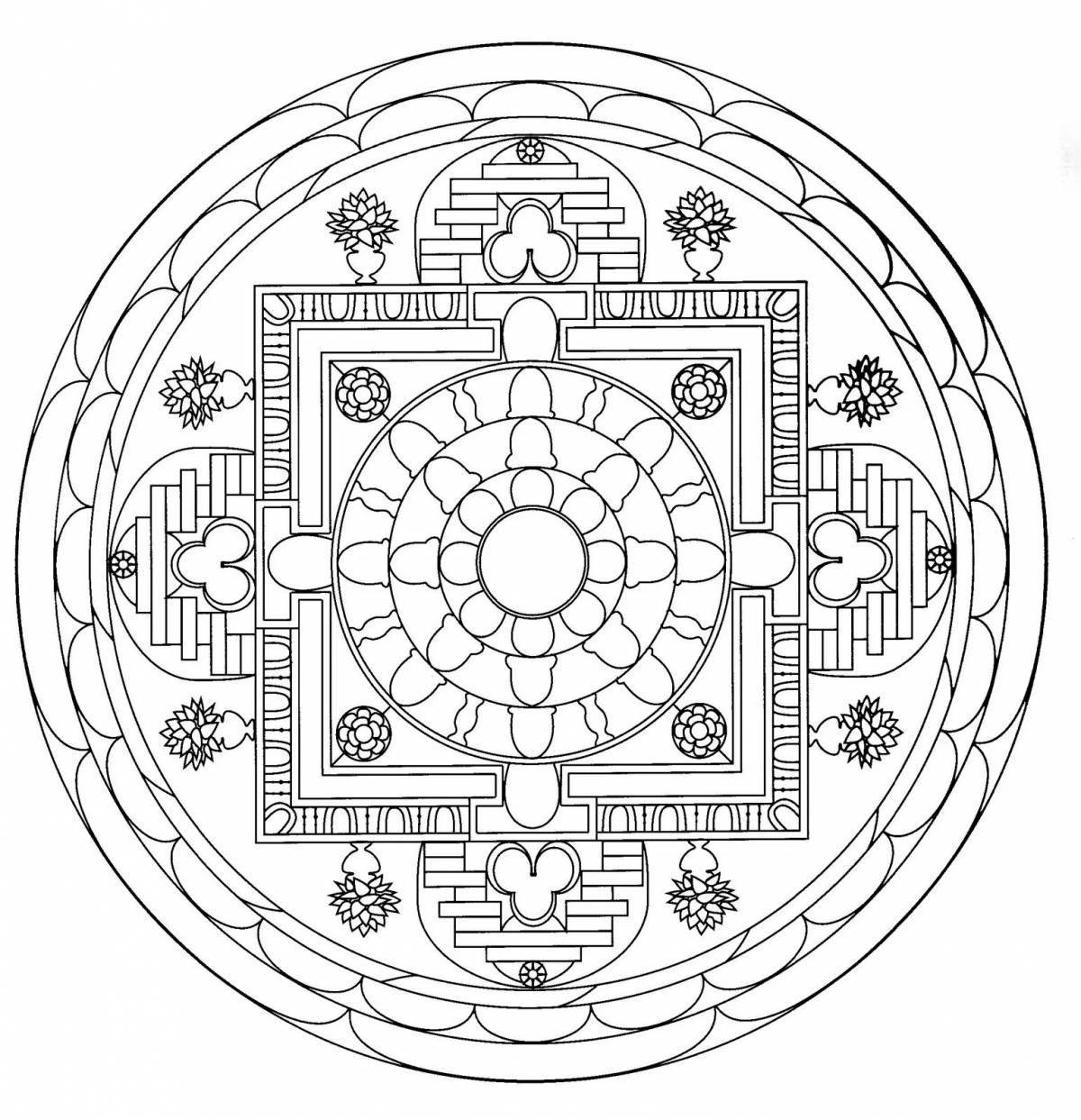 Attractive meditation coloring book