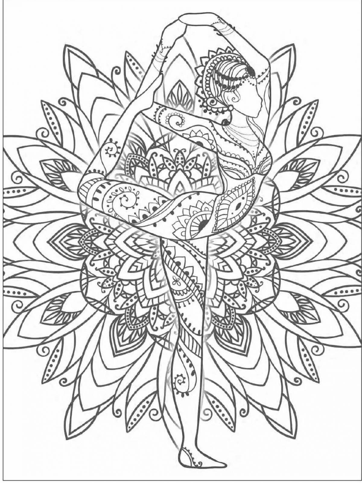 Tempting meditation coloring book