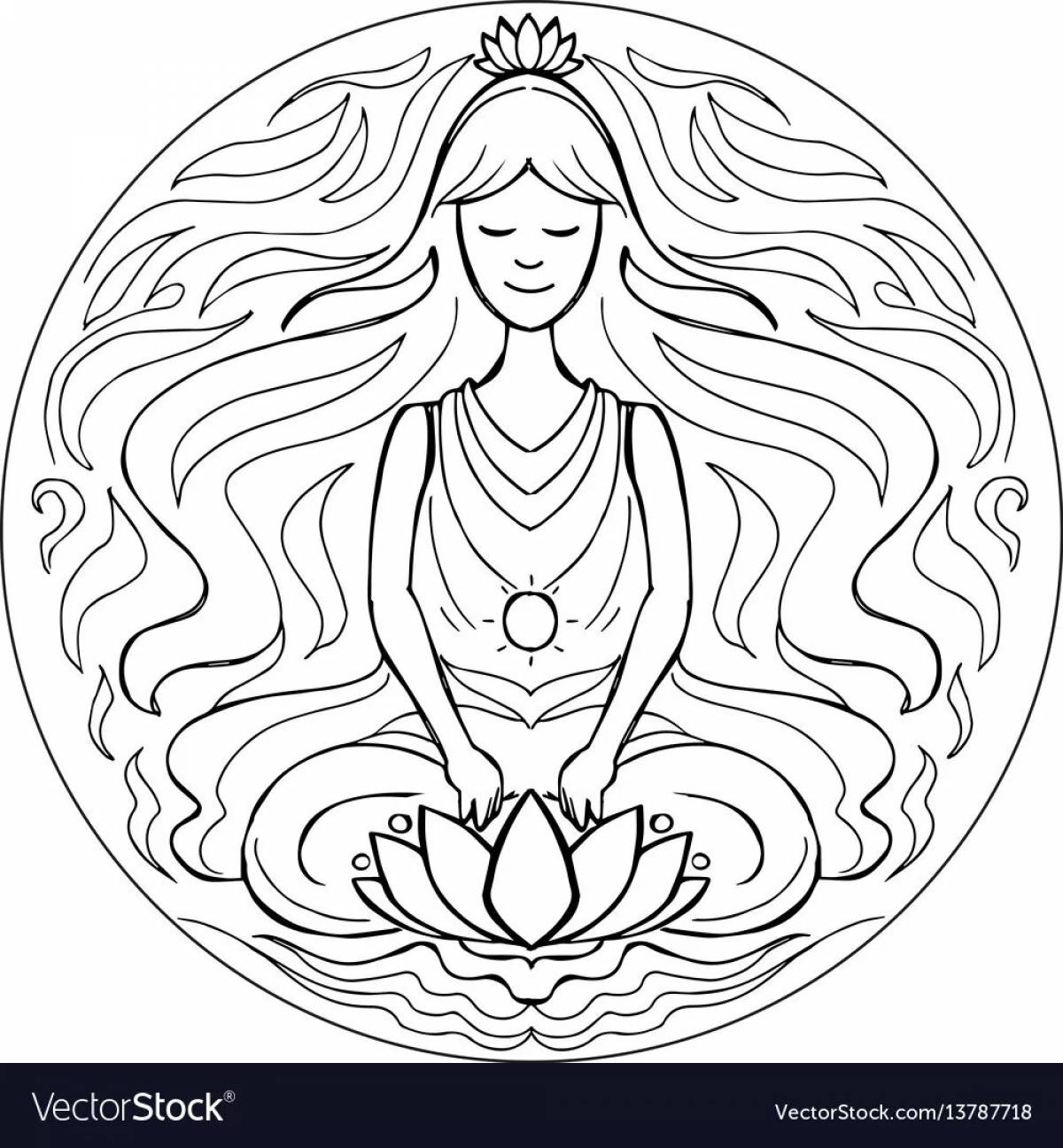 Hypnotic meditation coloring book