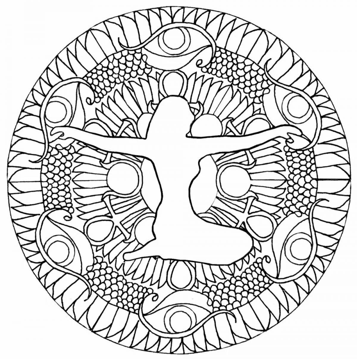 Fascinating meditation coloring book