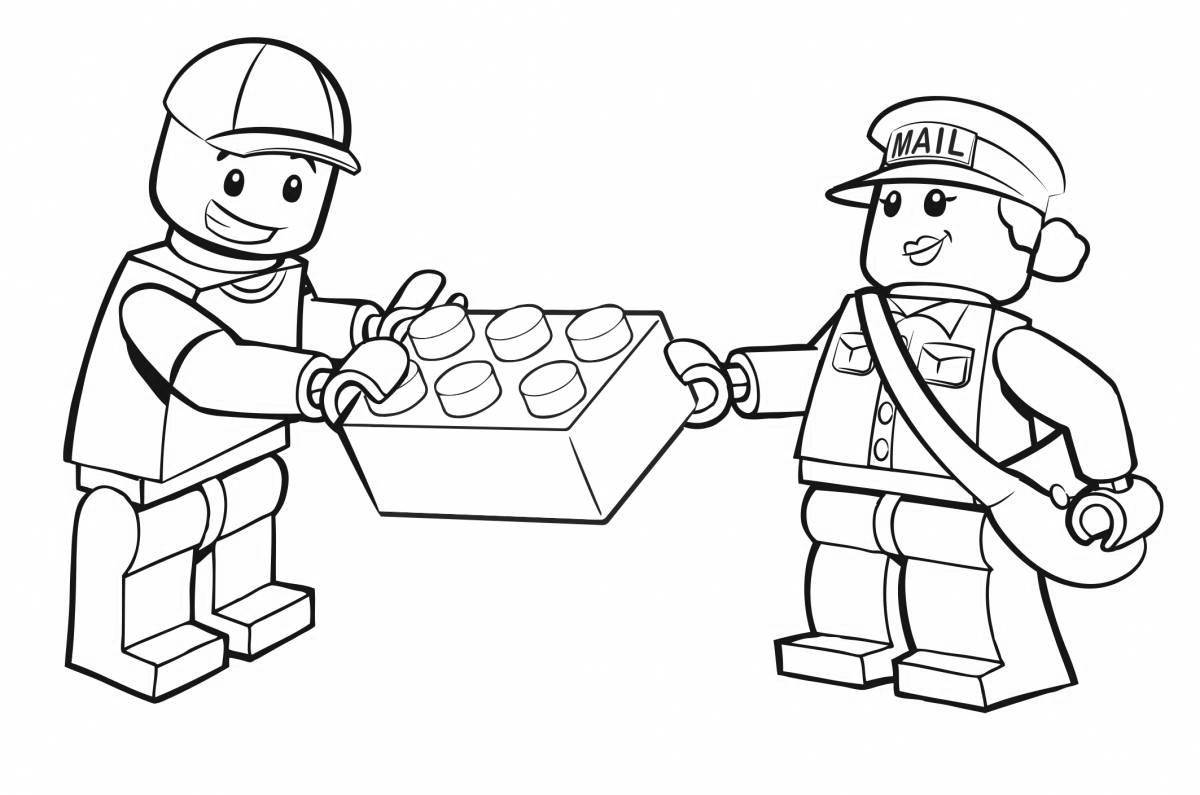 Outstanding lego men coloring book for kids