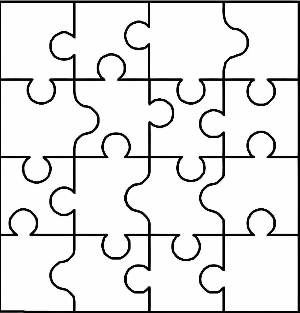 Complex coloring pages and puzzles