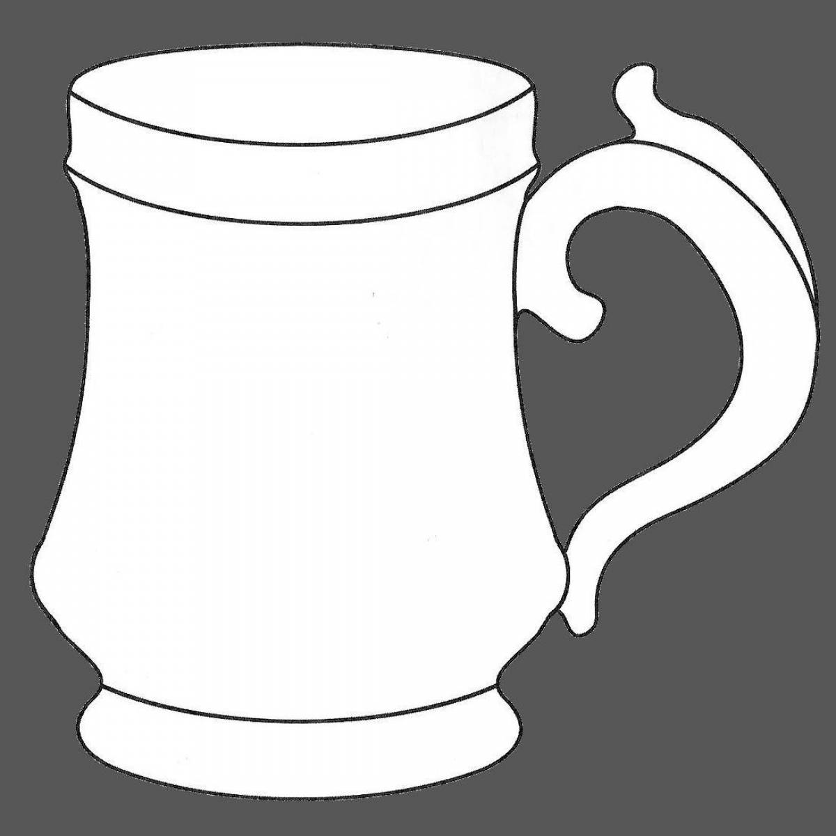 Delightful gzhel mug coloring