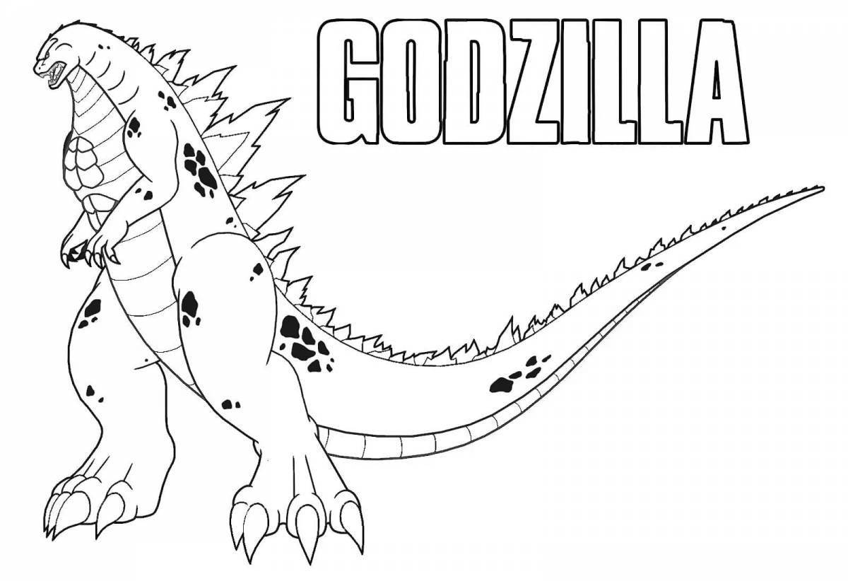 Gorgeous godzilla and kingidora coloring book