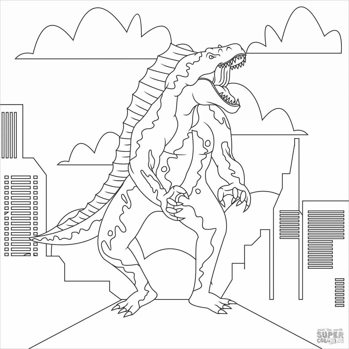 Great godzilla and kingidora coloring book