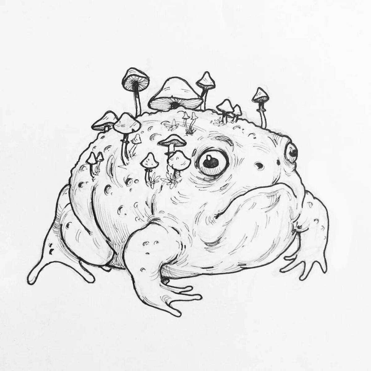 Cute cute frog coloring book