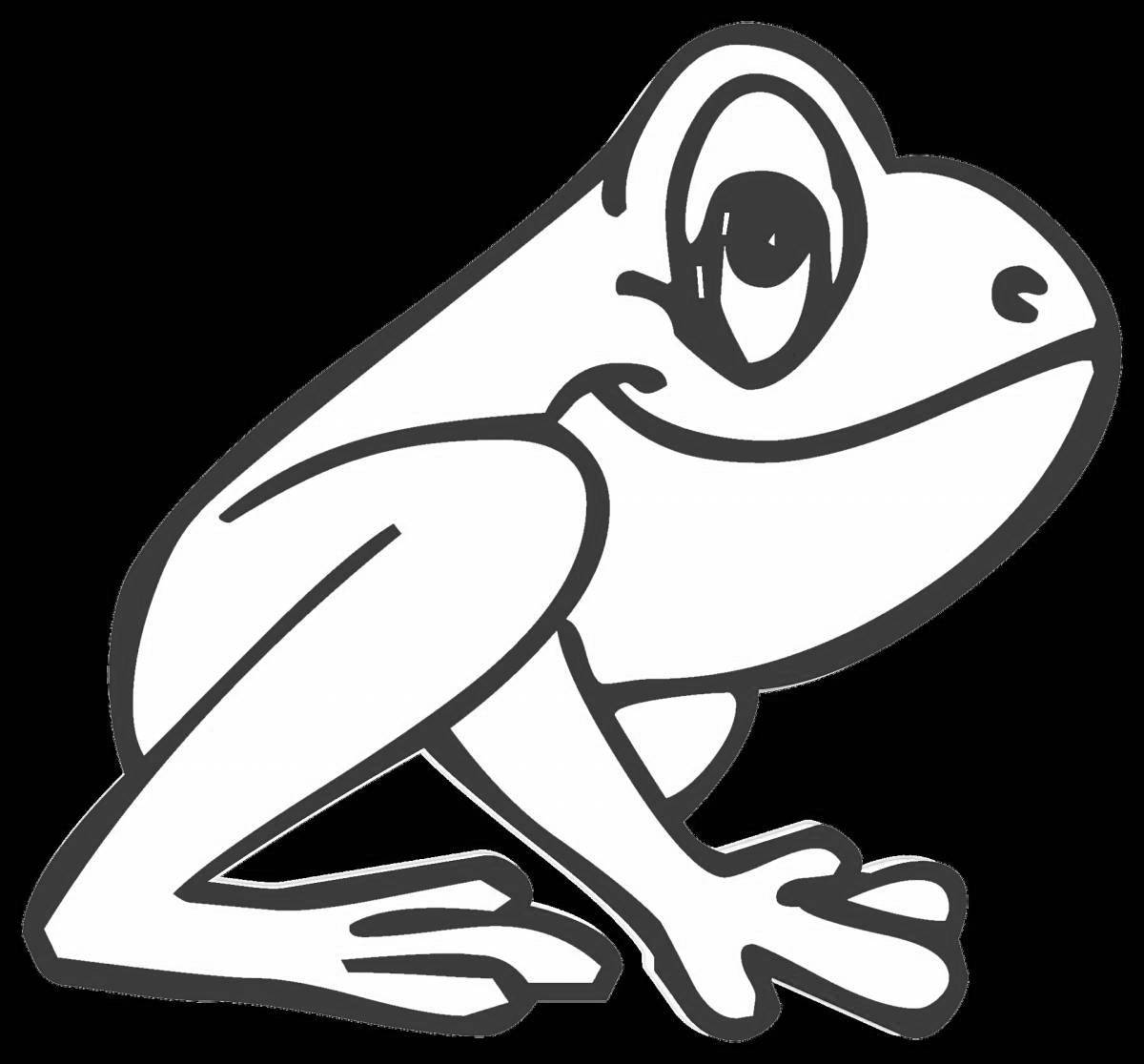 Coloring cute frog