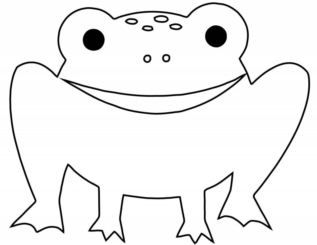 Animated coloring cute frog