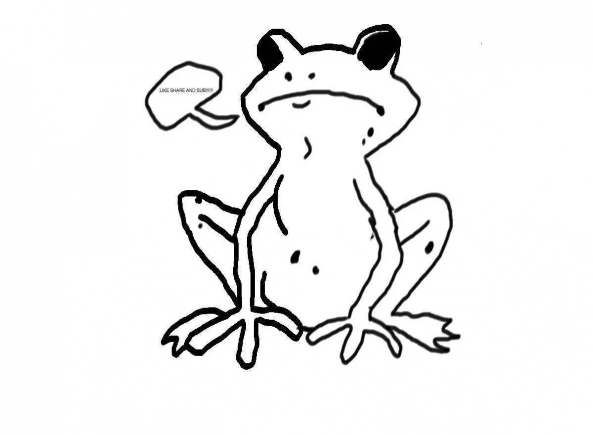 Violent coloring cute frog