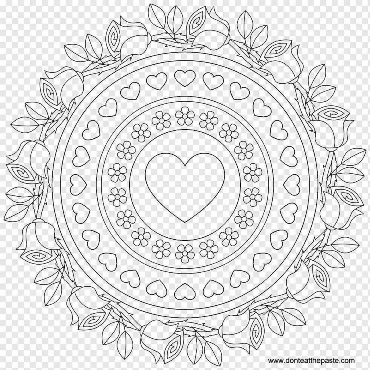 Playful mantra coloring pages for toddlers